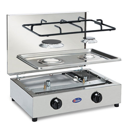 Parker® Fornello Parker A Gas 2F Inox