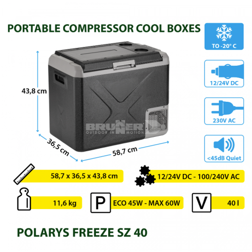  Frigo Portatile Brunner Polarys Freeze SZ 40