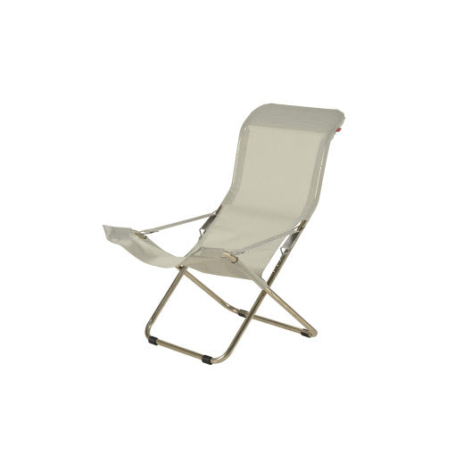  Sedia A Sdraio Fiam Fiesta Alu Bianco/Grigio