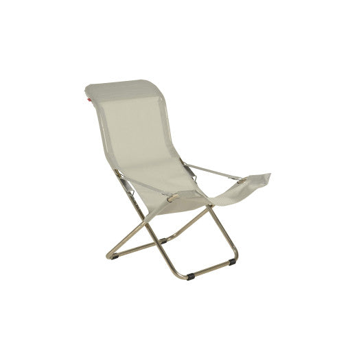  Sedia A Sdraio Fiam Fiesta Alu Bianco/Grigio