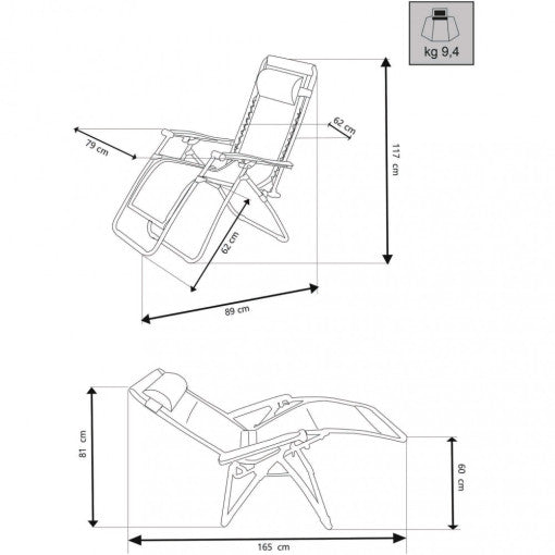  Poltrona Relax Cosma Comfort XXL Grigio
