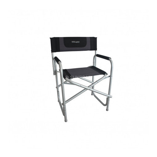  Set X 4 Sedia Regista Midland Nera/Grigia