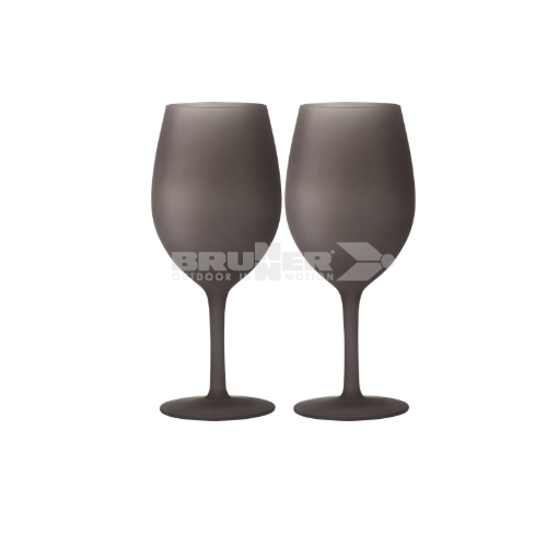  Set 2 Calici Brunner Wineglass Brownsatin