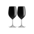  Set 2 Calici Brunner Wineglass Thango Black