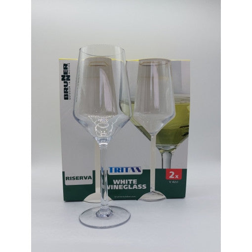  Set Calici Brunner White Wineglass