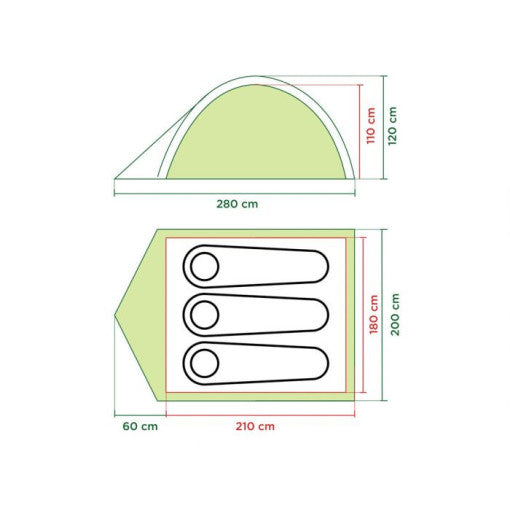  Tenda Coleman Darwin 3