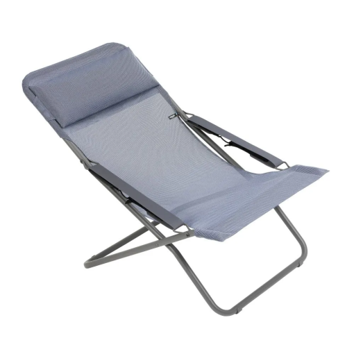  Sedia A Sdraio Lafuma Tube Titane Moss Ocean